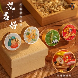 Car Fragrance Sachet – Embroidered Vehicle Air Vent Charm