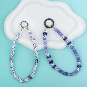 Chinese Blue & White Porcelain Wrist Phone Strap